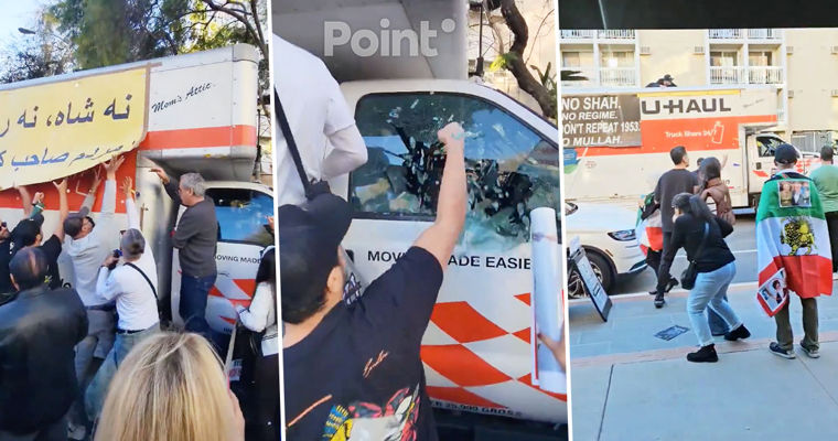 Un camion a intrat într-o mulțime de protestatari care susțineau acțiunile din Iran în Los Angeles.