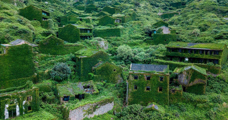 Un sat abandonat din China, cuprins de liane, a devenit o minune turistică.