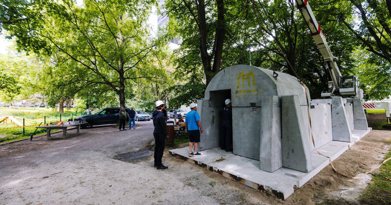 La Tallinn a fost amplasat primul adăpost modular din Estonia.