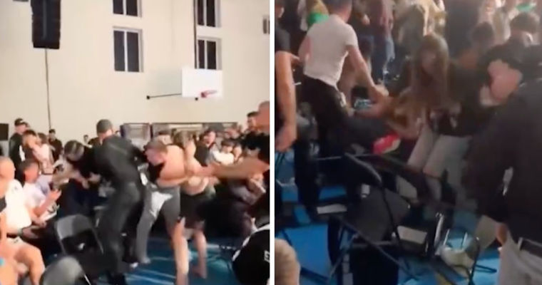 На турнире Wise Boxing в зрительском зале произошла крупная драка.