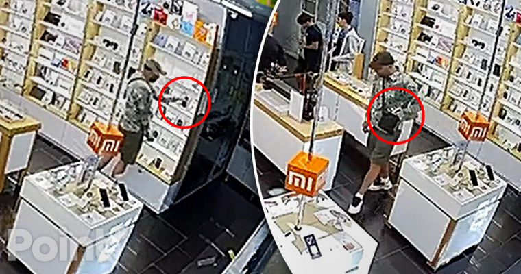 Момент кражи iPhone 16 Pro из магазина в Кишинёве попал на видео.