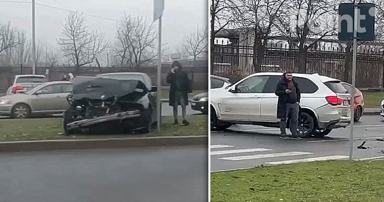 ДТП в Кишиневе: столкнулись два автомобиля BMW.
