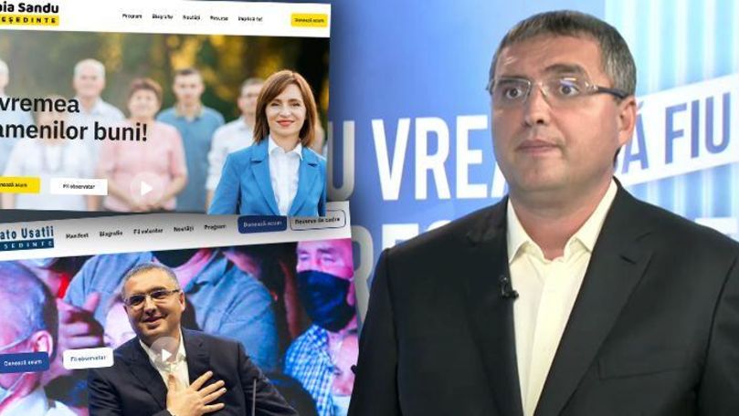 Усатый признался, что скопировал предвыборный сайт Санду. Коллаж: Point.md