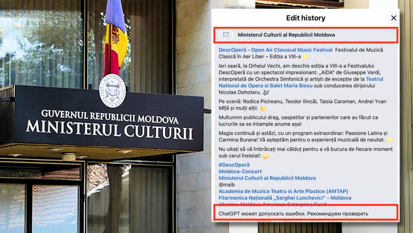 Ministerul Culturii folosește AI pentru postări? Reacția instituției
