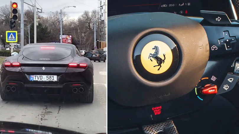 В Кишиневе заметили люксовый спорткар Ferrari за $250 000.