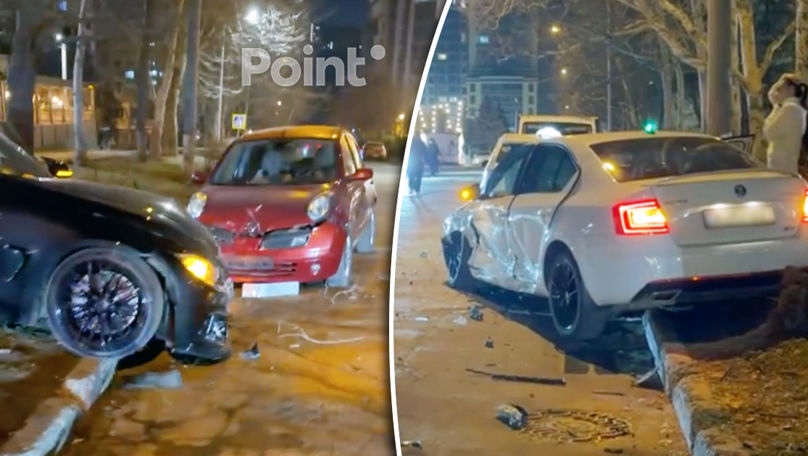 Accident în lanț în sectorul Râșcani cu implicarea unui BMW.