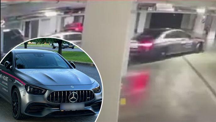 Momentul în care un Mercedes este furat dintr-o parcare din Chișinău
