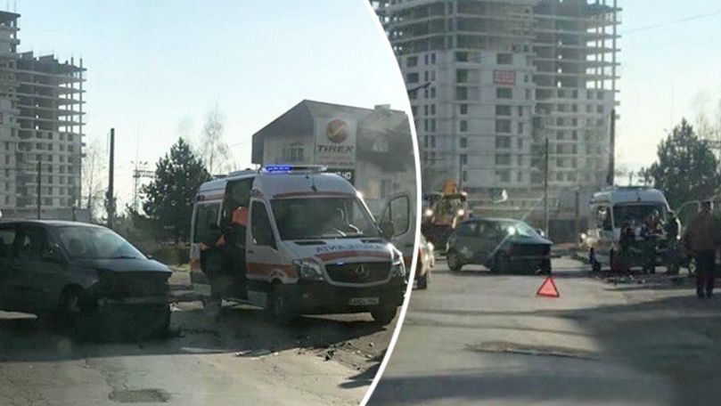 Pieton, tamponat în urma unui accident dintre 2 mașini în Capitală