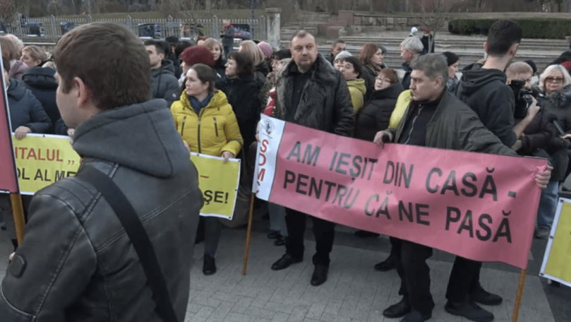 Protest la Guvern privind reorganizarea Spitalului Toma Ciorbă