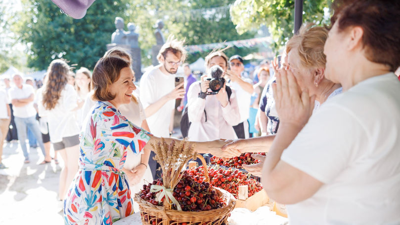 Maia Sandu, la Festivalul Cireșar: Trușeni, o comunitate care prosperă
