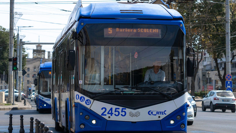 Tariful pentru călătoria cu troleibuzul în Chișinău a crescut de peste trei ori în câțiva ani.