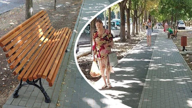 На Буюканах продолжается благоустройство и обновление тротуаров. Коллаж: Point.md