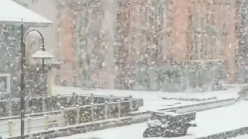 Vreme extremă în Europa: Prima zăpadă, filmată în Italia