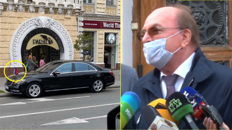 Automobilul ambasadorului rus, surprins parcat neregulamentar