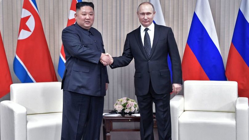 Filmul zilei: Putin și Kim Jong-un s-au întâlnit pentru prima dată