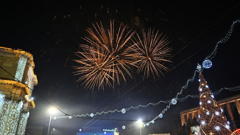 Cum a arătat Capitala R. Moldova în primele minute ale anului 2024