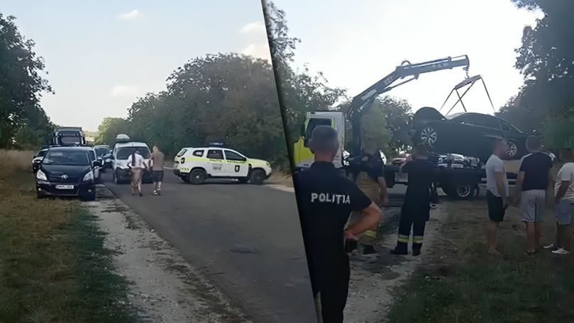 Accident la Glodeni provocat de un minor: Un adolescent, la spital