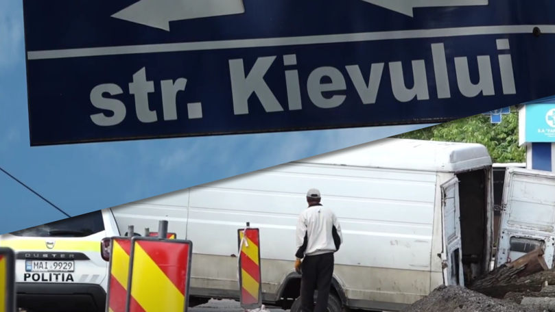 Autocamion prăbușit la Bălți. Șoferul a ignorat restricțiile de tonaj