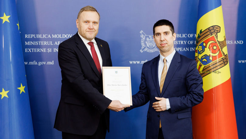 Ambasadorul Ucrainei în Moldova, decorat cu o medalie de merit la MAE