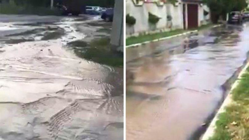 Inundație pe o stradă, la Botanica: Cașu cere intervenția Apă-Canal