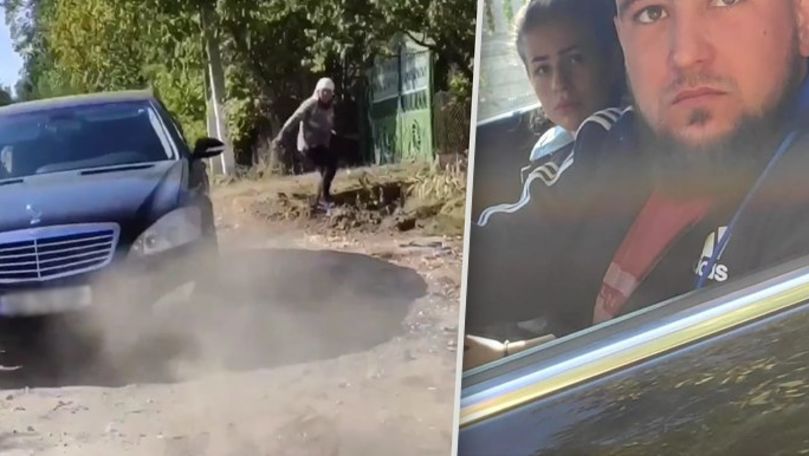 Șofer agresiv, filmat la Soroca: Erau drogați și au fugit de poliție