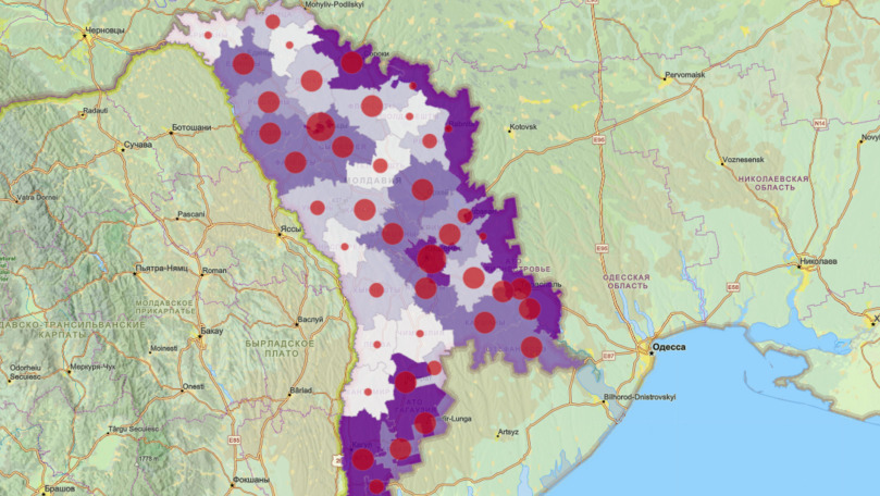 Harta COVID-19 în R. Moldova: Topul orașelor cu cei mai mulți infectați