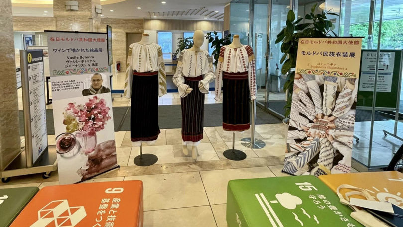 Costume tradiționale moldovenești și picturi, prezentate în Japonia