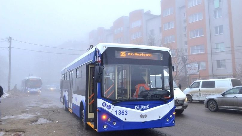 Ruta de troleibuz nr.35, lansată. Constantin Țuțu a tăiat panglica