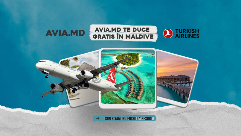 Avia.md te duce gratis în Maldive: Câștigă o vacanță de vis Ⓟ