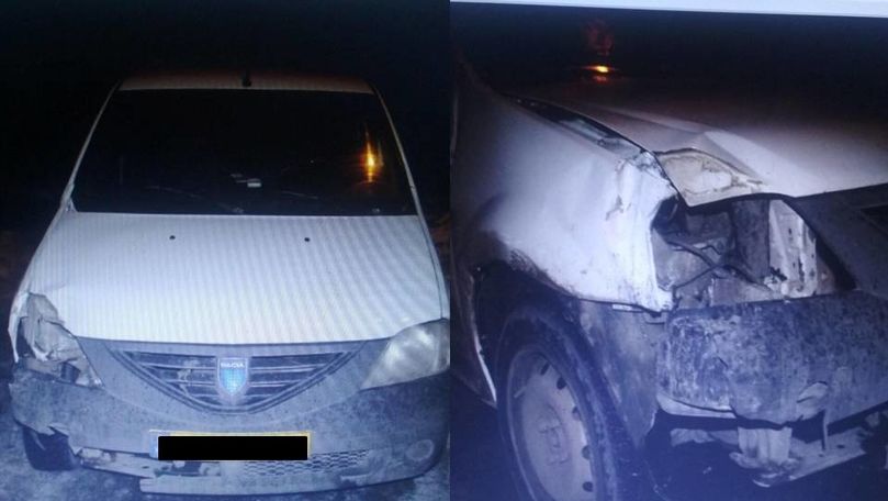 O mașină a fost furată, accidentată și abandonată la Durlești