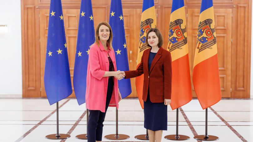 Sandu, după întrevederea cu Metsola: Mergem spre UE cu ambiție și seriozitate