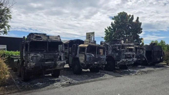 Rusia, bănuită de sabotaj după incendierea camioanelor armatei germane