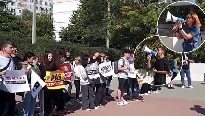 Protest la Judecătoria Ciocana în susținerea lui Alexandr Nesterovschi