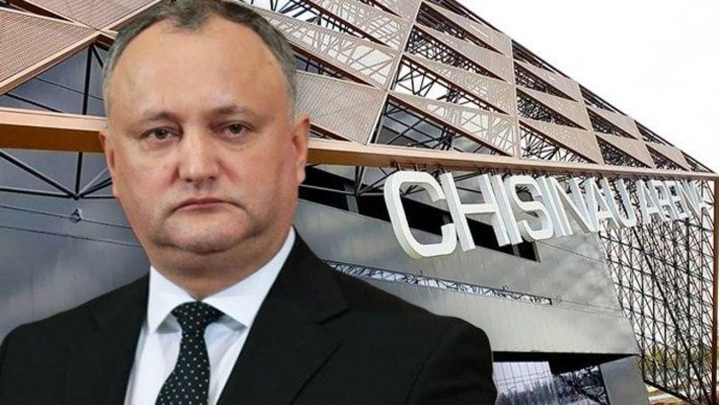Додон об открытии Chișinău Arena: Там еще нужны инвестиции в десятки миллионов леев. Коллаж: Point.md