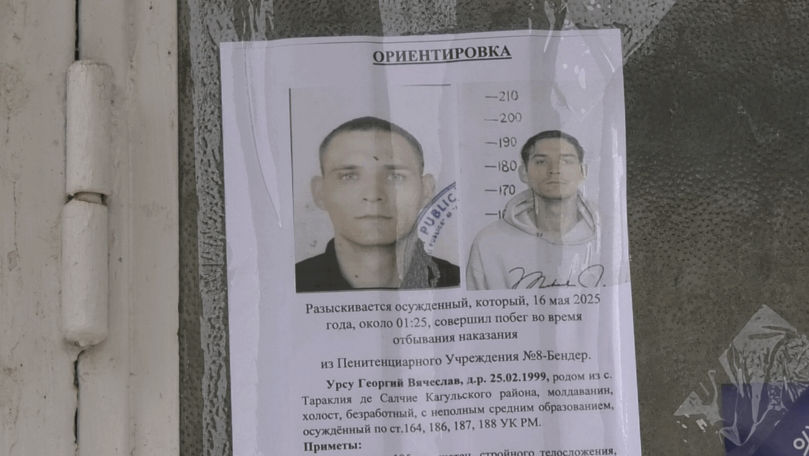 Deținutul evadat din Bender, suspectat de furturi și tâlhării în Căușeni