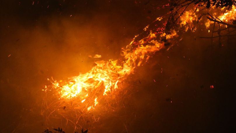 Incendiu uriaș în Franța: Mii de hectare de teren, filmate cum ard