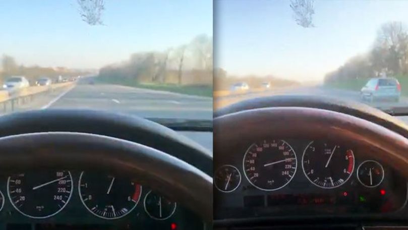 Un șofer s-a filmat cum circulă cu 200 km/h pe șoseaua Chișinău-Orhei