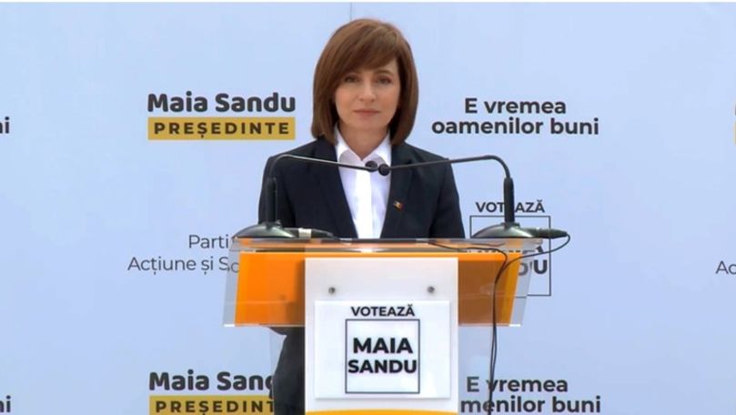 Maia Sandu s-a lansat în campania electorală: Vremea hoților a trecut