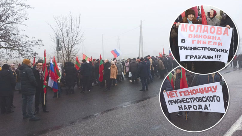 Criza energetică: Locuitorii din stânga Nistrului au ieșit la protest