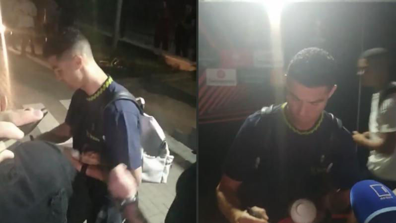 Ronaldo, asaltat de fani după meci: Norocoșii au primit autografe