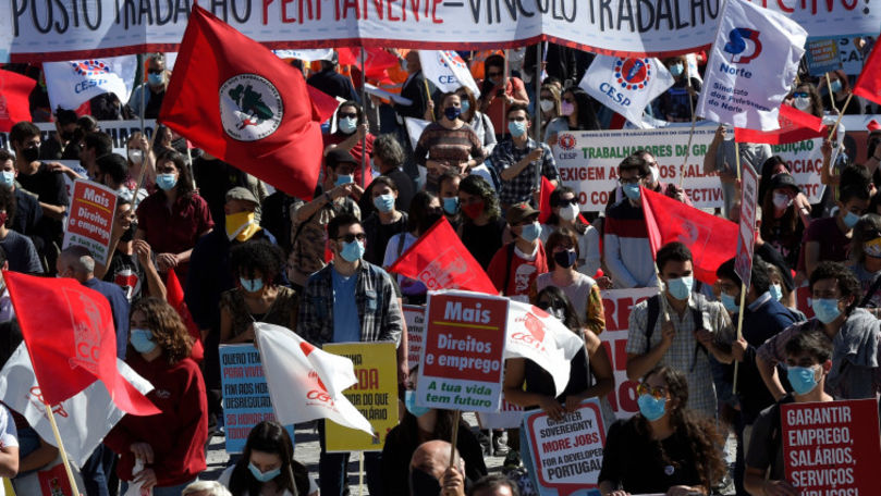 Portugalia: Protest împotriva şomajului şi privatizărilor