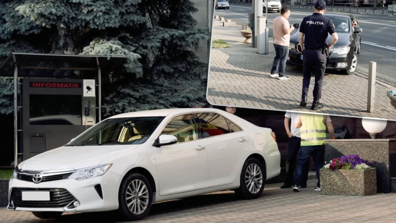Parcări neregulamentare în fața CC. Activist: Nu vom tolera acest lucru