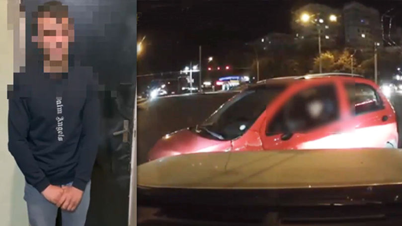 В Кишинёве мужчина угнал автомобиль и попал в ДТП. Коллаж: Point.md