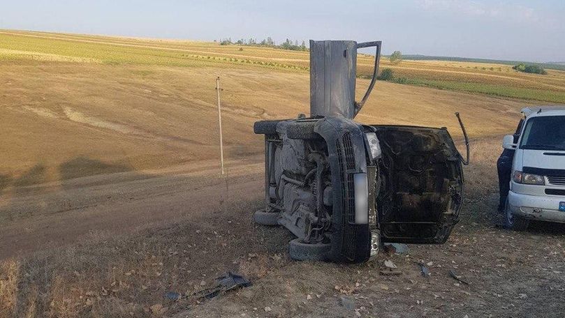 Mașină răsturnată la Râșcani: Un pasager de 17 ani a murit pe loc