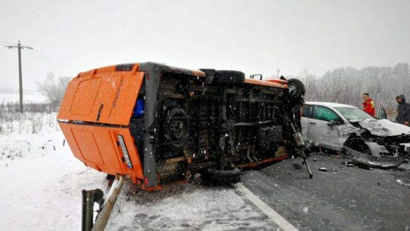 Accident grav în România cu 4 vehicule: Plan roșu de intervenție