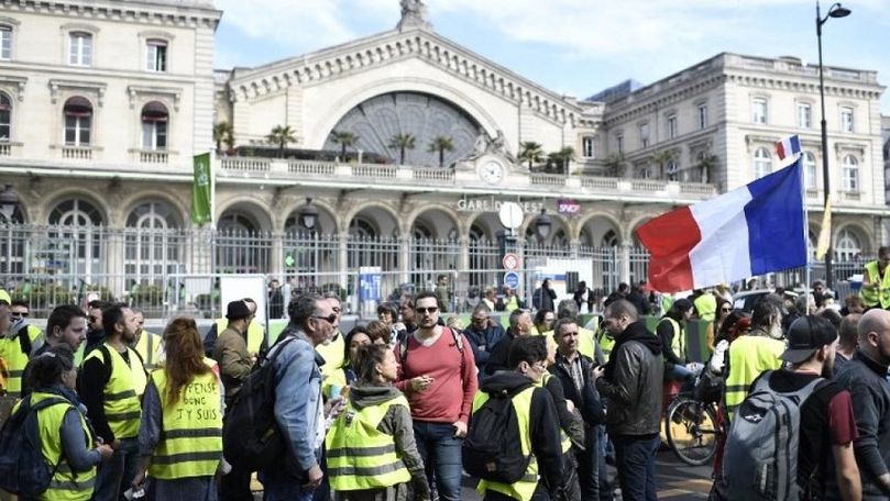 Franța: Cea mai slabă mobilizare a vestelor galbene