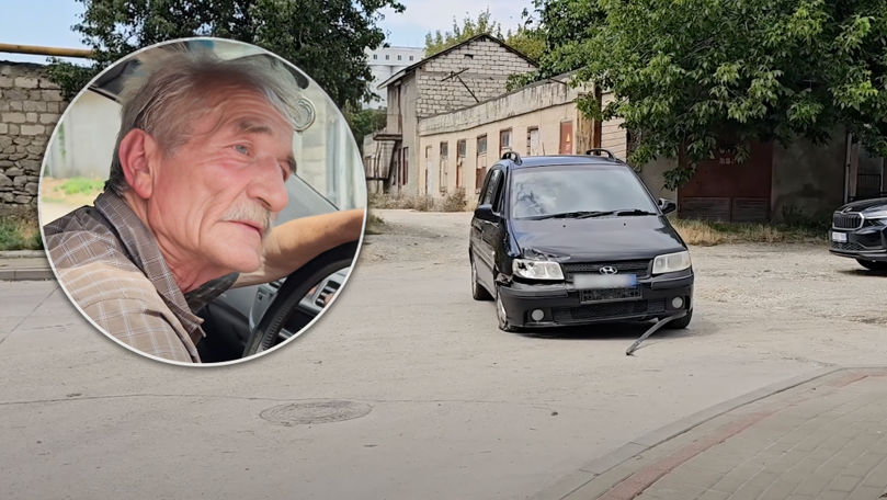Accident la Bălți: Un șofer a intrat cu mașina într-un gard metalic