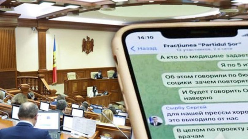 Ce discută deputații grupului Șor pe chat la ședința Parlamentului