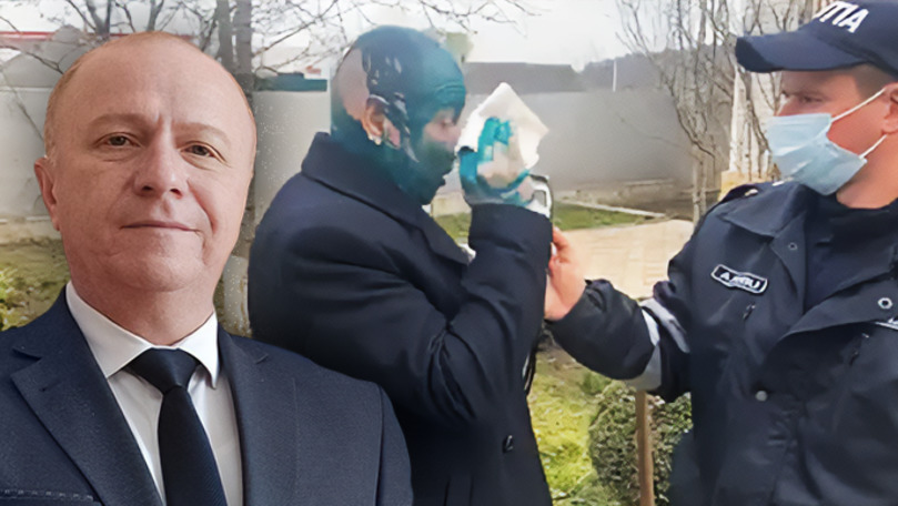 Vicepreședintele raionului Sângerei, stropit cu verde de briliant