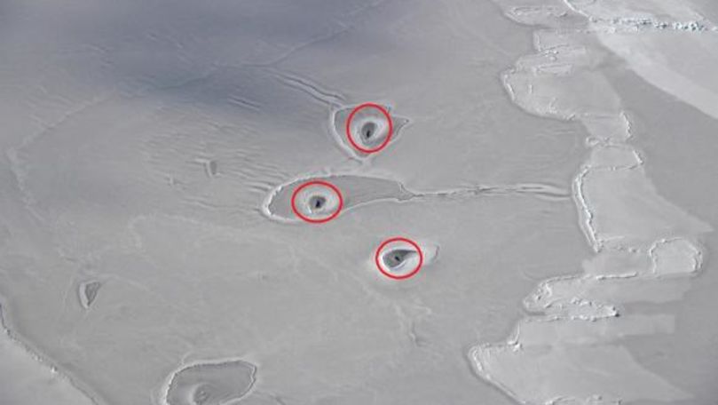 NASA: 3 găuri misterioase în Oceanul Arctic. Cercetătorii, bulversați